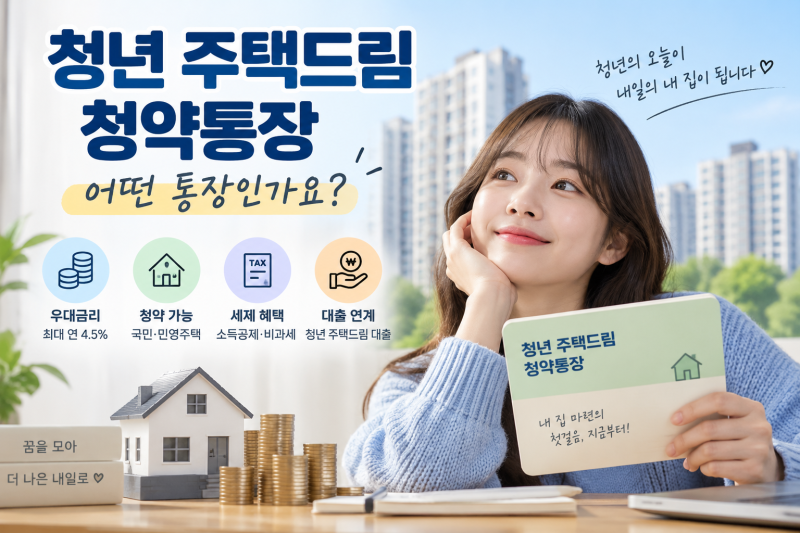 2026 청년 주택드림 청약통장 신청방법 총정리 (자격조건, 금리, 해지)