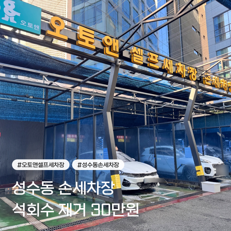 성수동 근처 손세차장 3년 단골, 오토앤셀프세차장