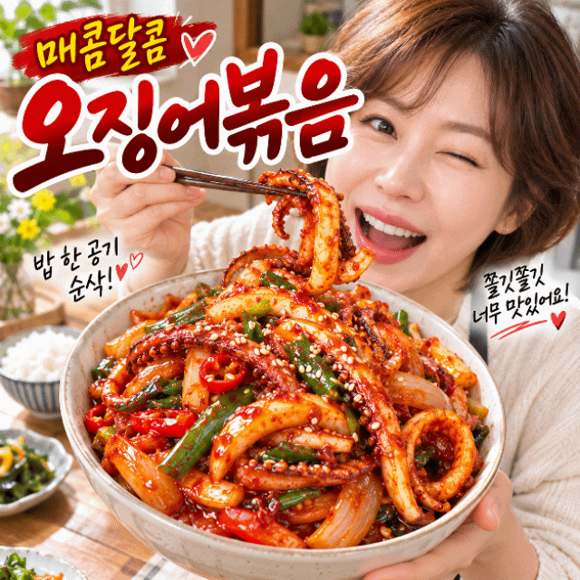 매콤한 오징어볶음 레시피