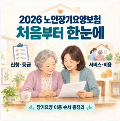 2026 노인장기요양보험 총정리｜신청·등급·서비스·비용 한눈에 보기