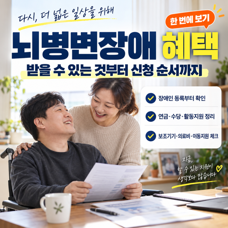 뇌병변장애 혜택 받을 수 있는 것부터 신청 순서까지 한 번에 알아보기