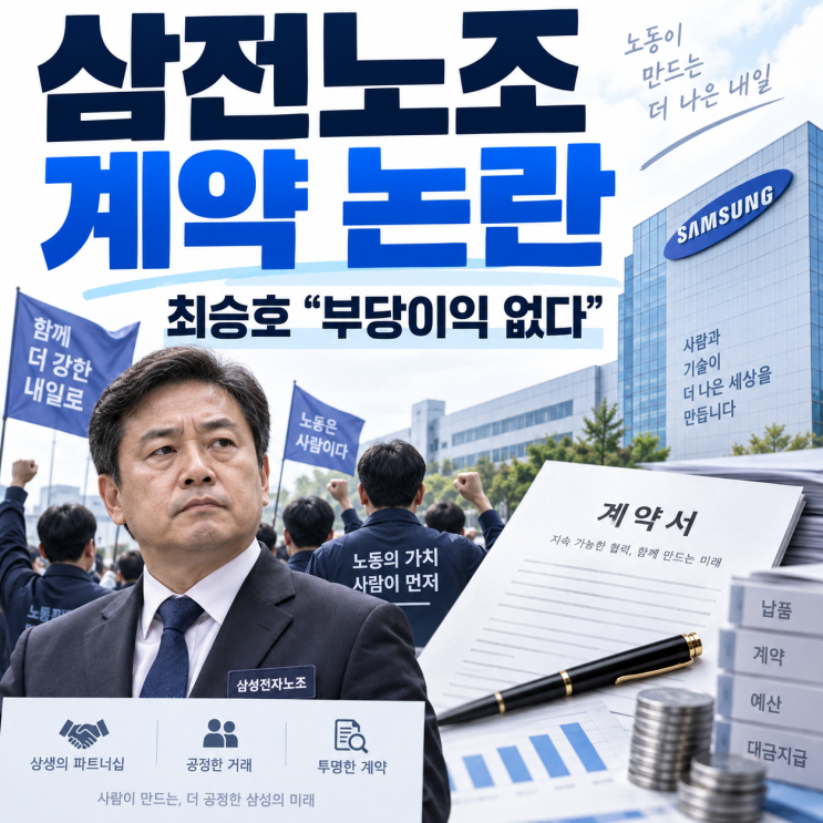 <b>삼전노조</b>, 위원장 장인회사 <b>계약</b> 논란…<b>최승호</b> “부당이익 없다” ....
