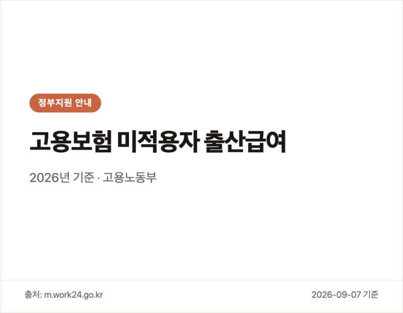 고용보험미적용자출산급여신청 자격 한도 총정리