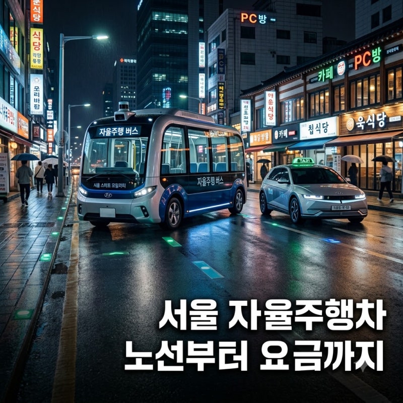 서울 자율주행차 노선부터 요금까지 직접 타기 전 살필 4가지