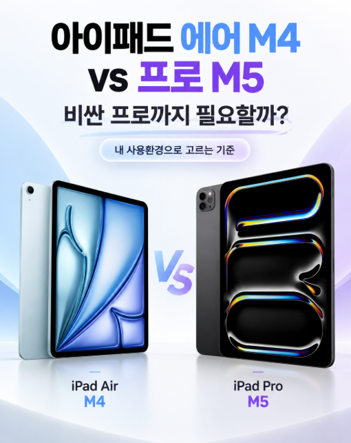 아이패드 에어 M4 vs 프로 M5, 비싼 프로까지 살 필요 있을까요?