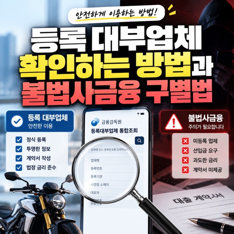 등록 대부업체 확인하는 방법과 불법사금융 구별법