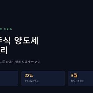 미국 주식 양도세 계산법 및 절세 방법