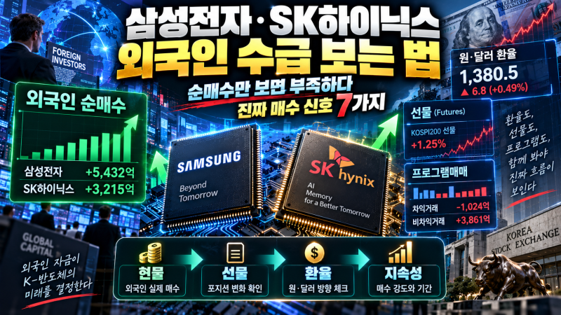 삼성전자·SK하이닉스 외국인 수급 보는 방법｜주가보다 먼저 확인할 7가지