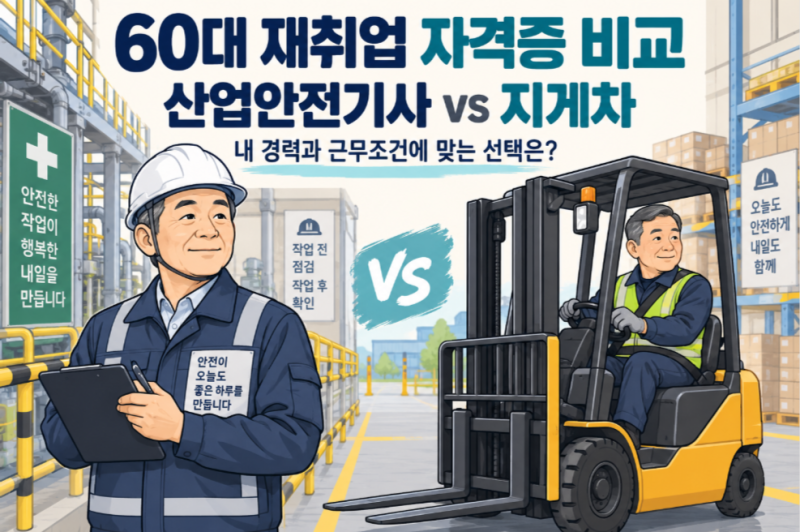 60대에게 산업안전기사와 지게차, 어떤 자격증이 유리할까?