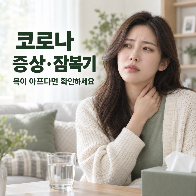 코로나 재유행 증상 순서와 잠복기 총정리: 단순 감기와 구분하는 법