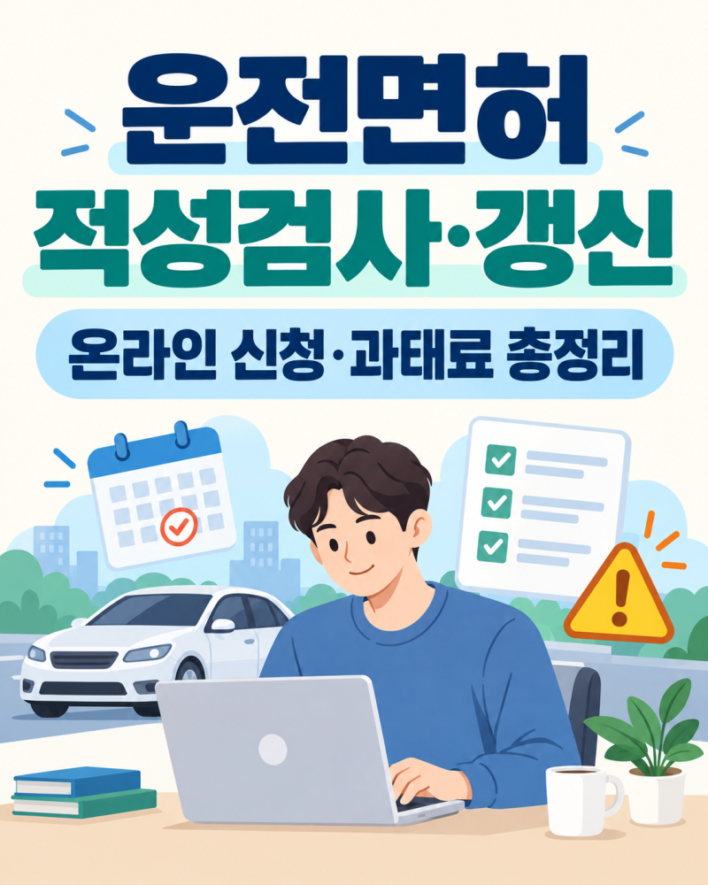 운전면허 적성검사·갱신 온라인 신청 방법 및 미이행 과태료 총정리