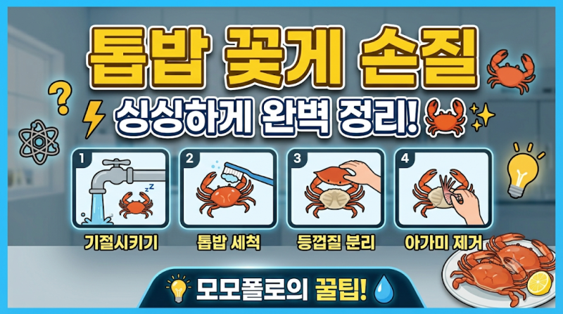 톱밥 꽃게 손질방법 완벽 가이드! 싱싱하게 손질하는 꿀팁