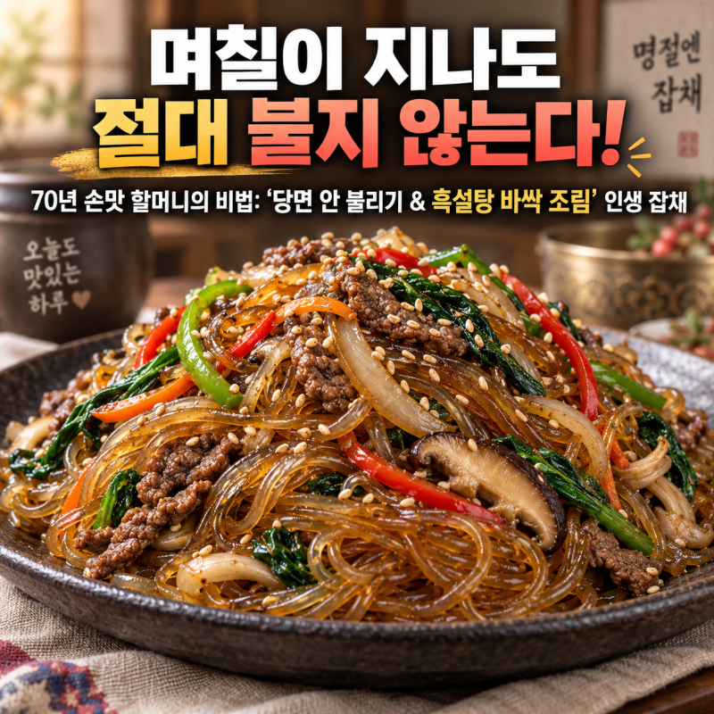 다음 날도 불지 않는 소고기 잡채 황금레시피 80대 할머니 손맛 명절 잡채 비법