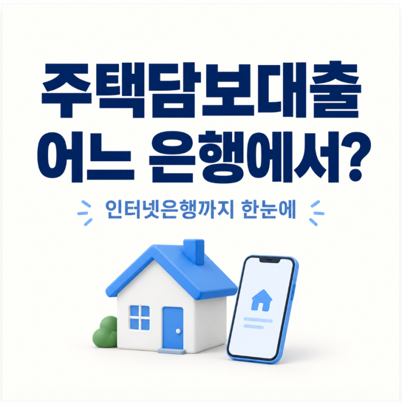 주택담보대출, 주거래은행만 알아보셨나요? 인터넷은행까지 한눈에 정리