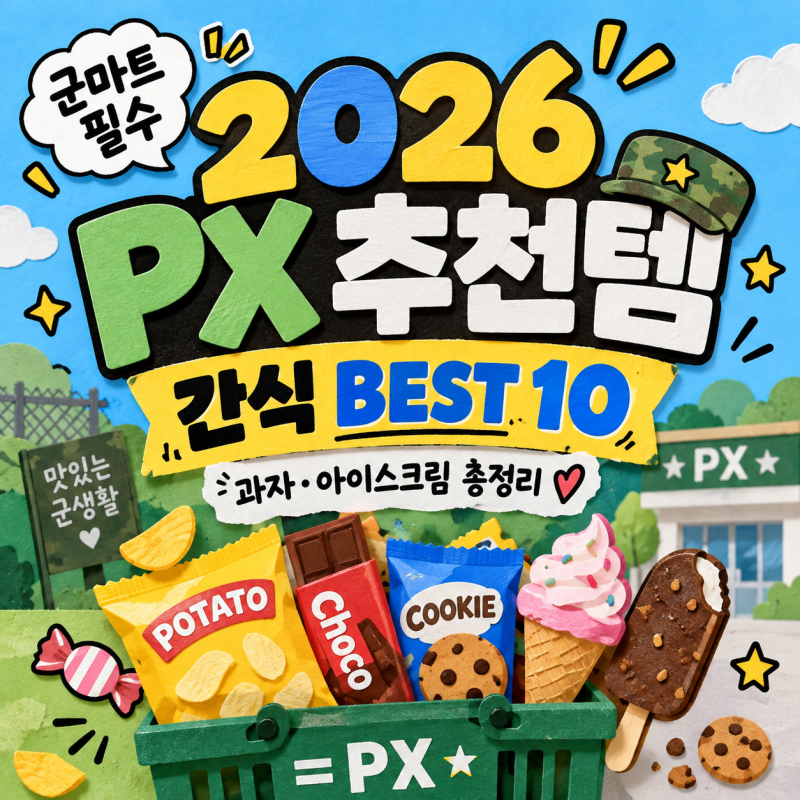 2026 PX 추천템 간식｜군마트 가면 꼭 봐야 할 과자·아이스크림 BEST 10