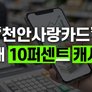 천안사랑카드 총정리: 캐시백 혜택,모바일 앱 발급,가맹점 사용처,불당동 학원가 결제 노하....