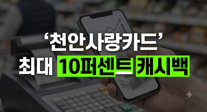 천안사랑카드 총정리: 캐시백 혜택,모바일 앱 발급,가맹점 사용처,불당동 학원가 결제 노하....