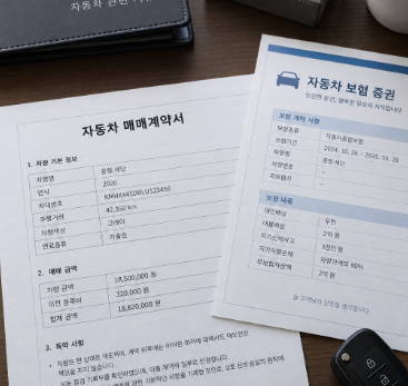 [중고차 명의이전] 자동차보험은 언제 가입해야 할까? 이전등록 전 꼭 알아둘 순서