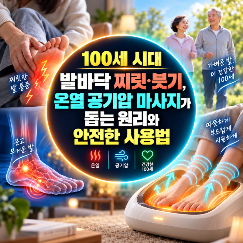 100세 시대 발바닥 찌릿·붓기, 온열 공기압 발 마사지가 돕는 원리 알아보기