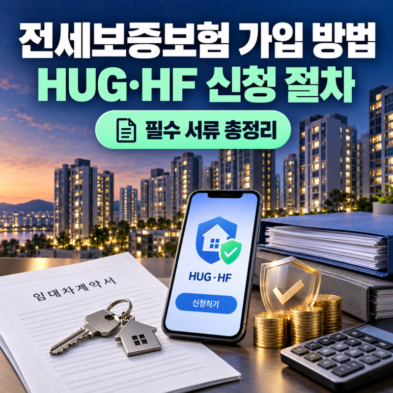전세보증보험 가입 방법 총정리: HUG·HF 신청 절차와 필수 서류 (+ 임차인 맞춤 선택 가이드)