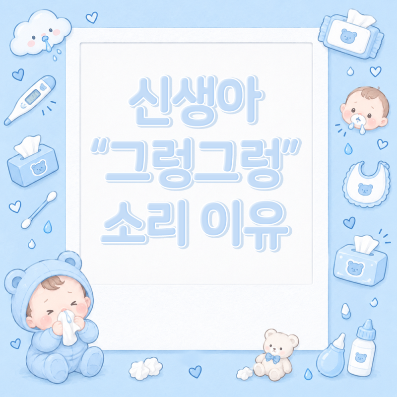 신생아 코 그렁그렁 소리의 이유와 코막힘 해결법 총정리