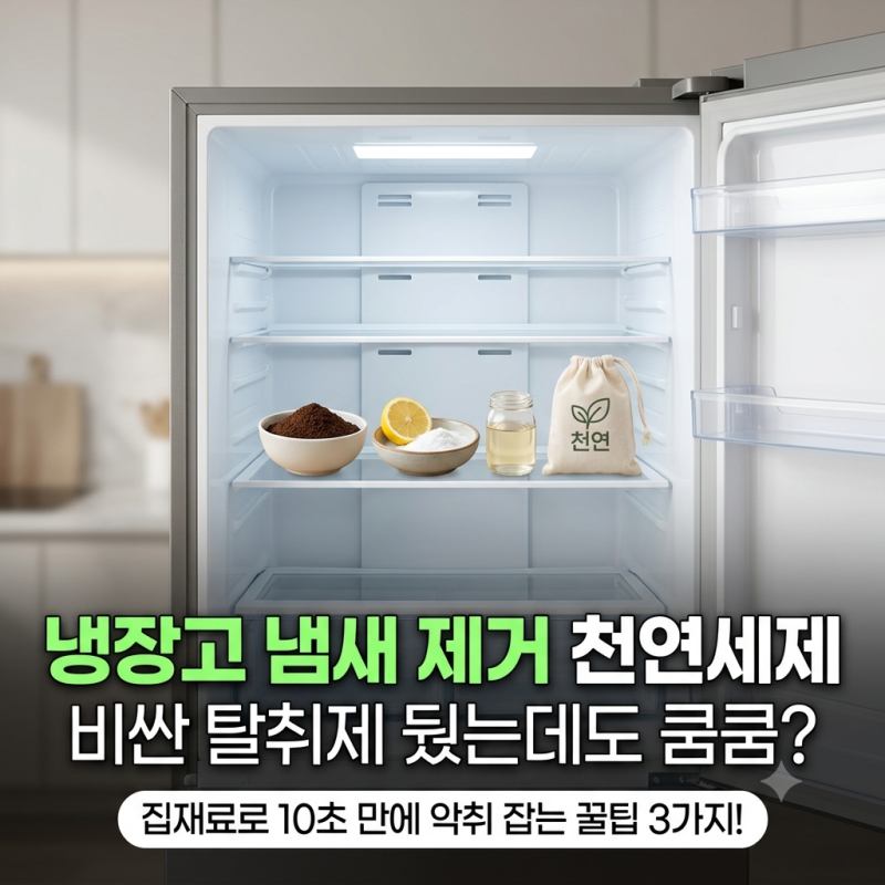 냉장고 냄새 제거 천연세제 "비싼 탈취제 뒀는데도 쿰쿰?" 집재료로 10초 만에 악취 잡는 꿀팁....