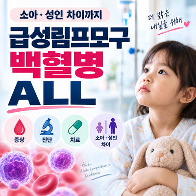급성림프모구백혈병(ALL) 총정리｜증상·진단·치료·소아·성인 차이