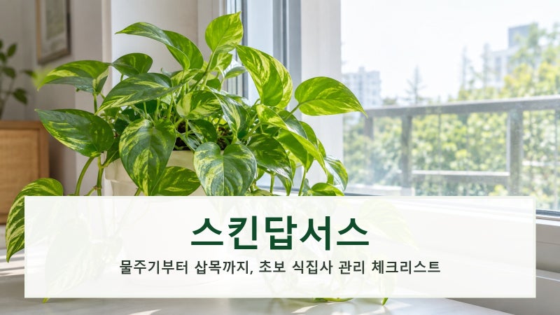 스킨답서스 물주기부터 삽목까지, 초보 식집사를 위한 관리 체크리스트