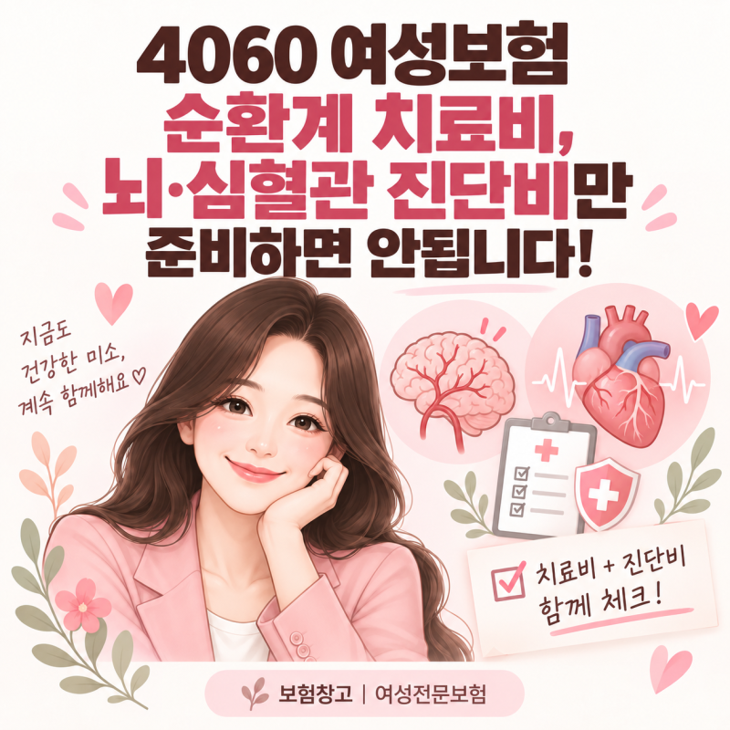4060여성보험ㅣ순환계치료비 심,뇌혈관만 준비하면 안됩니다.