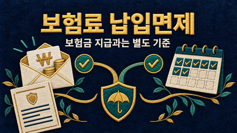 보험료 납입면제란? 보험금을 받아도 남은 보험료를 계속 내야 하는 경우