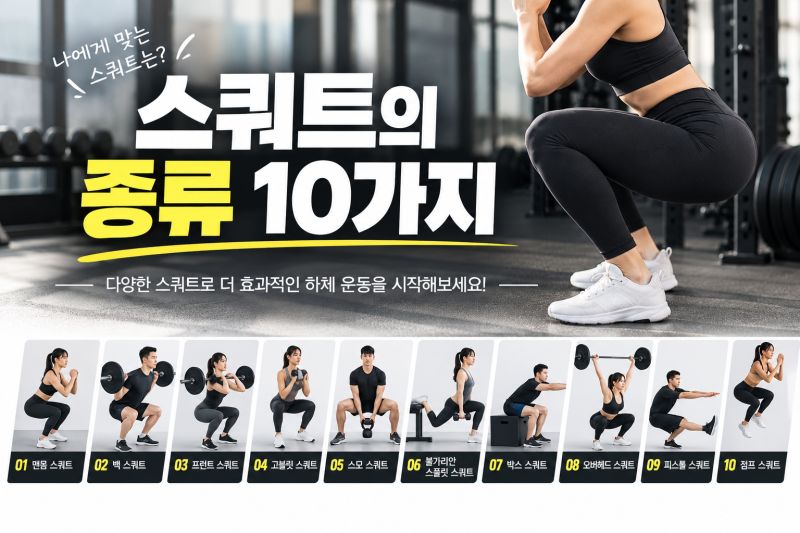 오산헬스장 - 스쿼트의 종류 총정리 편 !