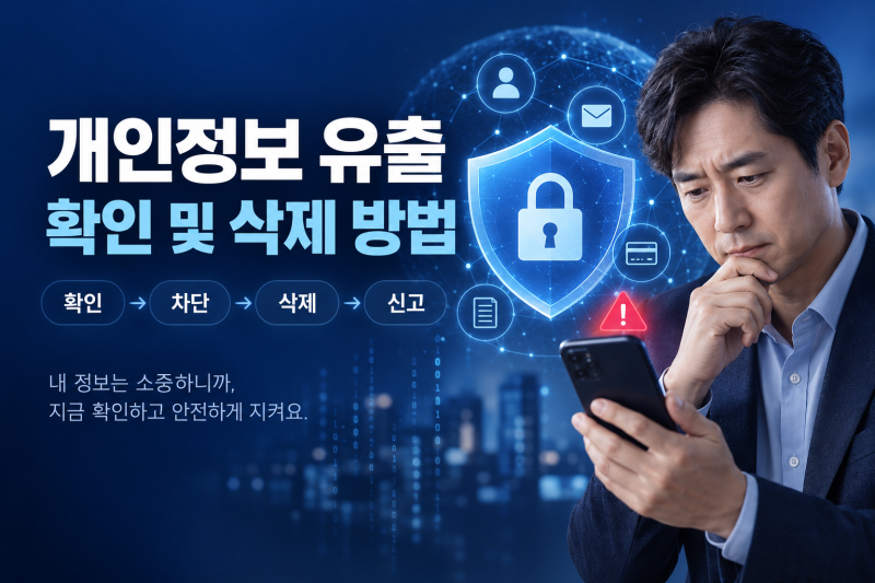 개인정보 유출 확인 및 삭제 방법｜비밀번호·명의도용 대처 순서