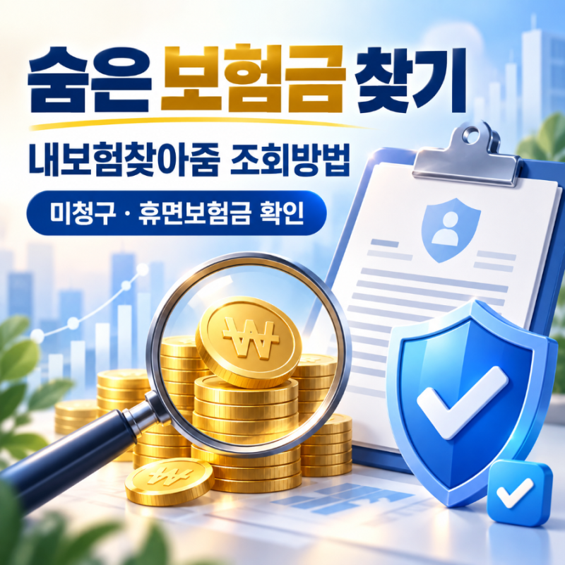 숨은 보험금 찾기 조회방법｜내보험찾아줌 미청구·휴면보험금 확인하고 받는법