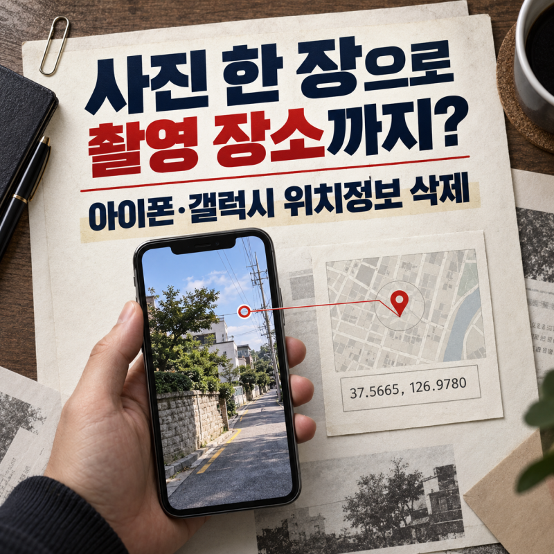 사진 하나로 촬영 장소까지 노출된다? 아이폰·갤럭시 위치정보 삭제방법