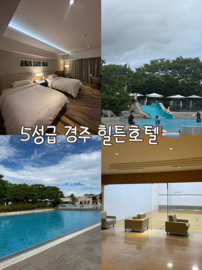 [경주 힐튼호텔] 디럭스룸 숙박 후기 수영장 할인 부대시설 가격 꿀팁 (경주월드 숙소)