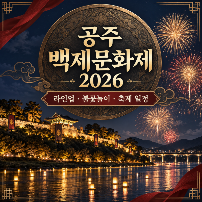 공주 백제문화제 2026 라인업 불꽃놀이 날짜와 축제 일정