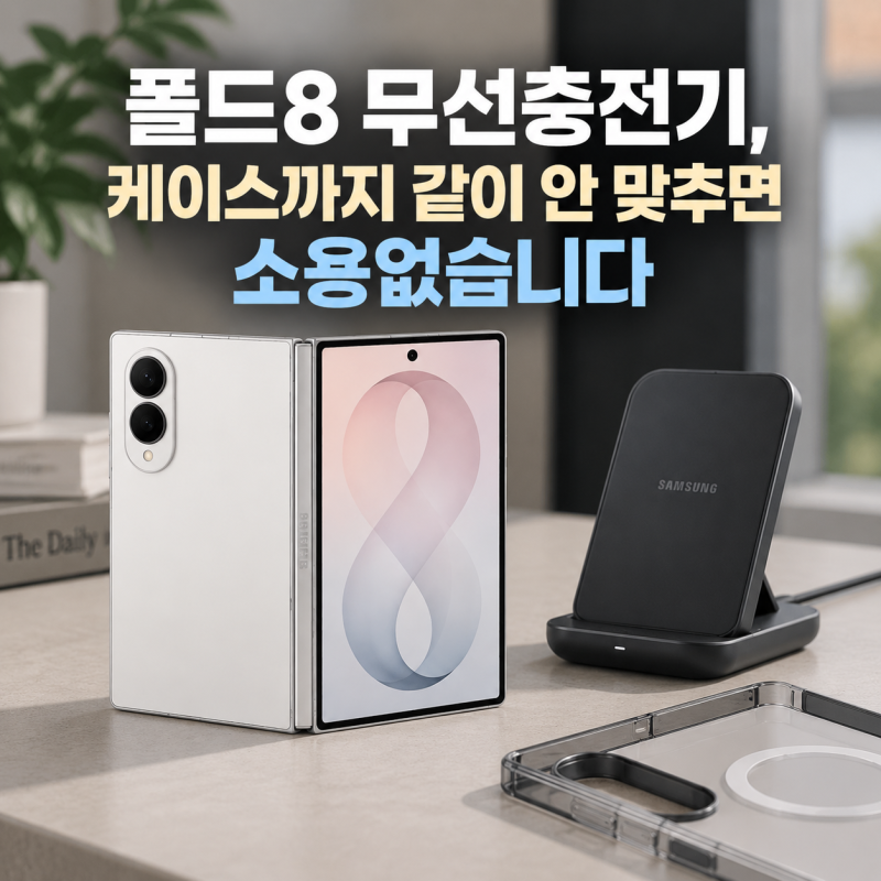 갤럭시 Z 폴드8 무선충전기, 케이스까지 같이 안 맞추면 소용없습니다 (실제 구매 가능 제품 ....