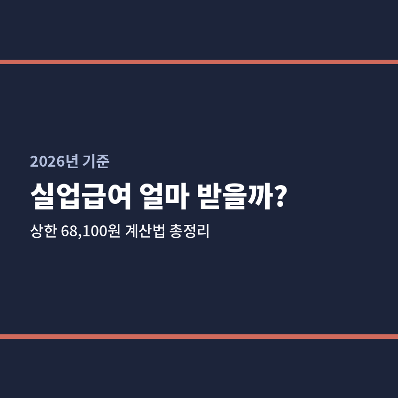 실업급여 얼마 받을까? 월급별 계산법 총정리