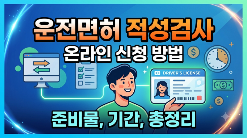 운전면허 적성검사 온라인 신청 방법 준비물 기간 총정리