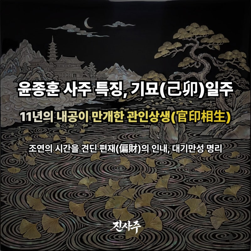 천만 배우 윤종훈 사주, 펜트하우스와 파묘를 관통한 기묘일주 대기만성의 비밀