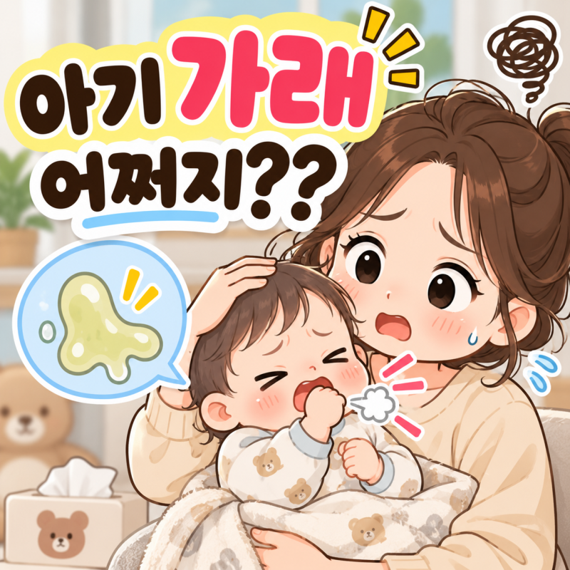 아기 가래 제거 어떻게 해야 할까? 목에서 가래 끓는 소리 날 때 대처법
