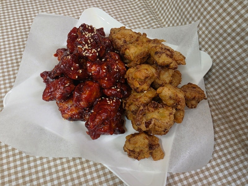 엄마표 간식 닭강정 만들기