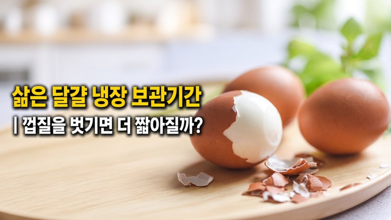 삶은 달걀 냉장 보관기간｜껍질을 벗기면 더 짧아질까?