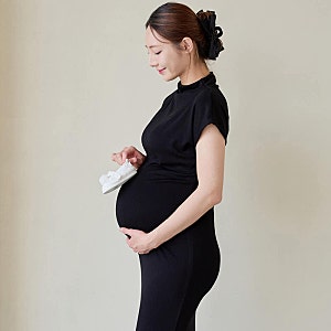 만삭 사진 촬영 앞두고 드레스 고민이라면? 임산부 반목 트임 주수 원피스