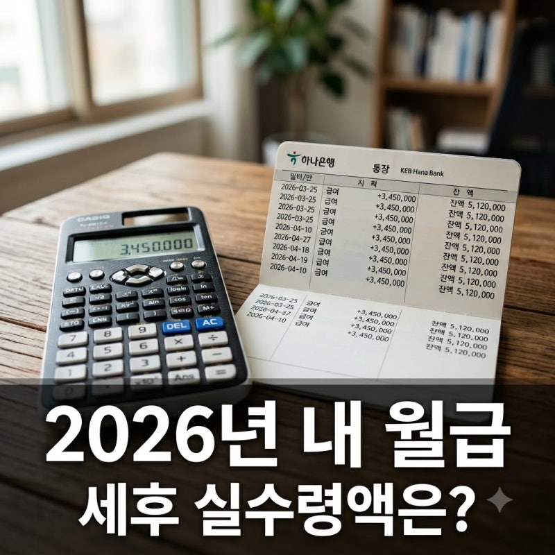 "내 월급이 왜 이래?" 2026년 세전세후계산 해보니 충격적인 실수령액..