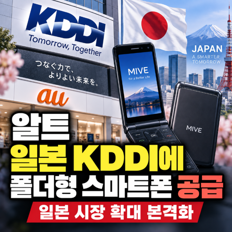 알트, 일본 KDDI에 폴더형 스마트폰 공급, 해외 시장 확대 본격화