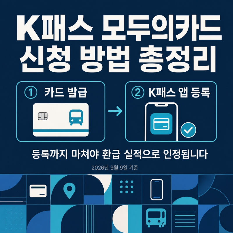 K패스와 모두의카드 신청 방법 총정리 — 발급부터 등록까지