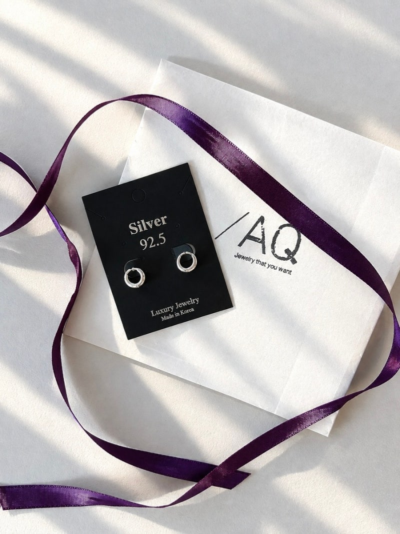 AQ 에이큐 '실버 925 물방울 미니 원터치 은 귀걸이' 후기 (+코디하기 좋은 데일리 귀걸이 추천)