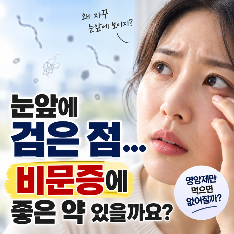 비문증에 좋은 약이 있을까요? 눈앞에 떠다니는 점과 실, 영양제로 없어질까요?