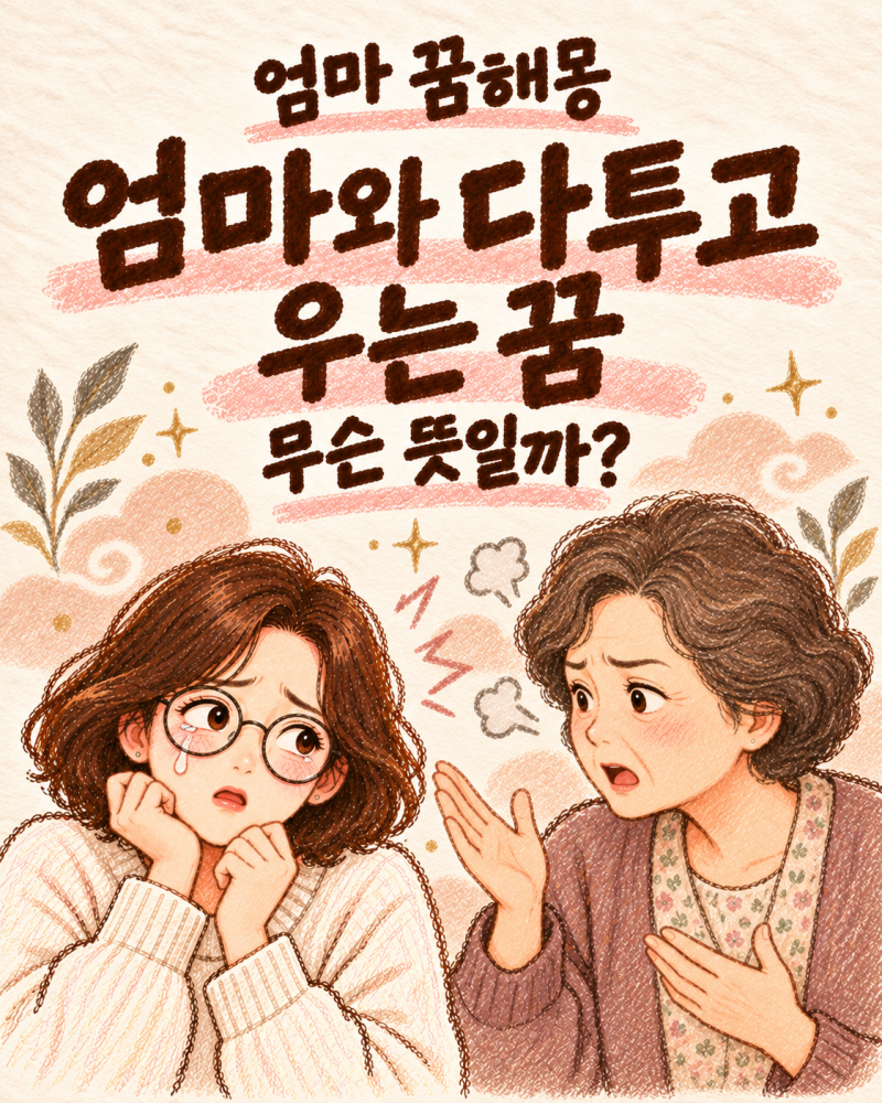엄마와 대화하거나 다투고 우는 꿈 해몽｜이 꿈의 핵심은 엄마가 아니라 내 감정입니다